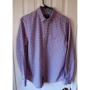 Mens Mason James Medium Long Sleeve Button Down Shirt Check Pattern